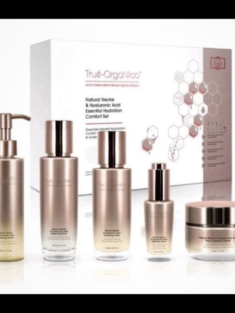 Natural Nectar  Anti Aging   Rose Gold Complete Skin Care Kit . New..